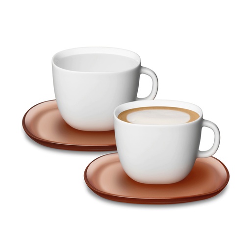 Nespresso Lume Cappuccino Cups and Saucers