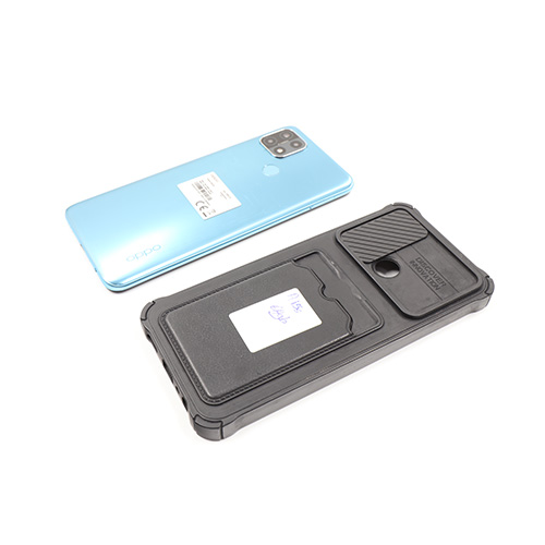 Oppo A15s 64 GB - Mystery Blue + Black Cover Case