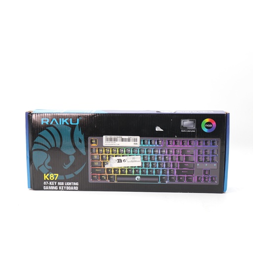 RAIKU  87-Key RGB Lightning  Gaming KeyBoard