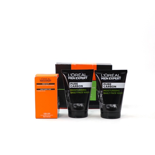 LOreal Men Expert Pure Carbon Moisturising Daily Wash  100 ml + Moisturise 50 ml