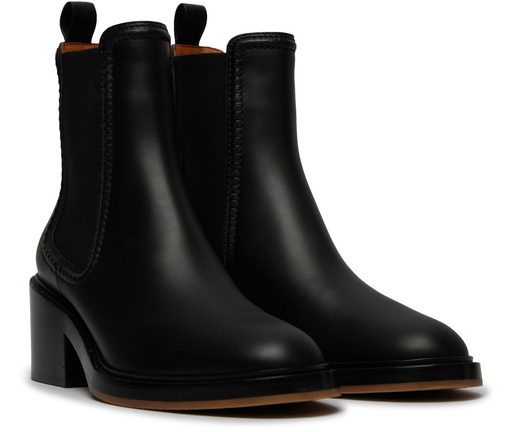 Chloe Mallo leather ankle Boots Black Size - EU : 39