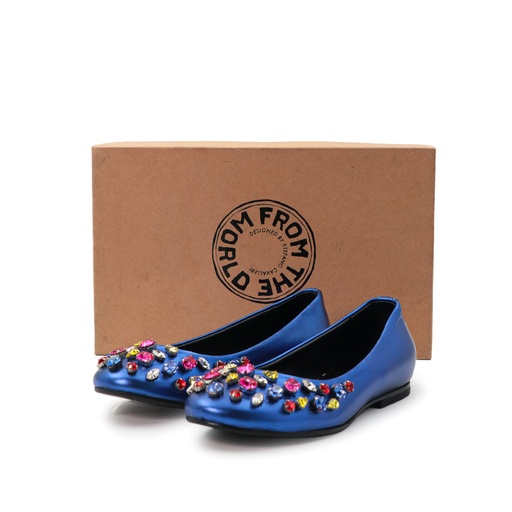 Women's Ballet Flat Gem Shoes Kids   Size EU : 38