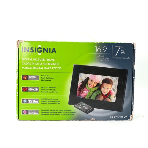 Insignia 7" Widescreen LCD Digital Photo Frame - Black