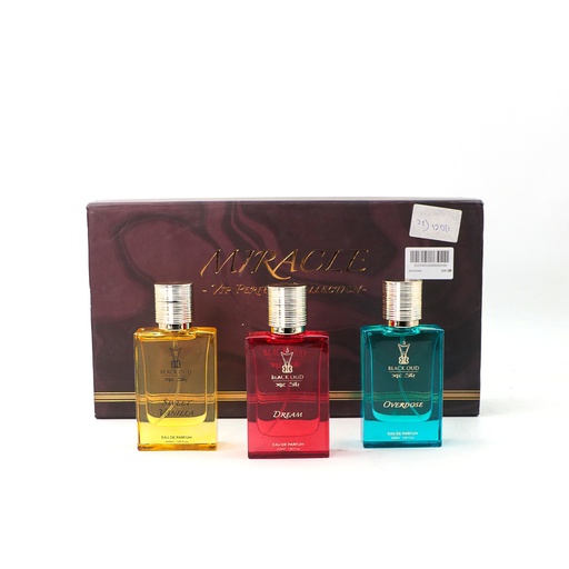 Miracle  Perfume Collection Black Oud 3 Pcs 45ML Gift set