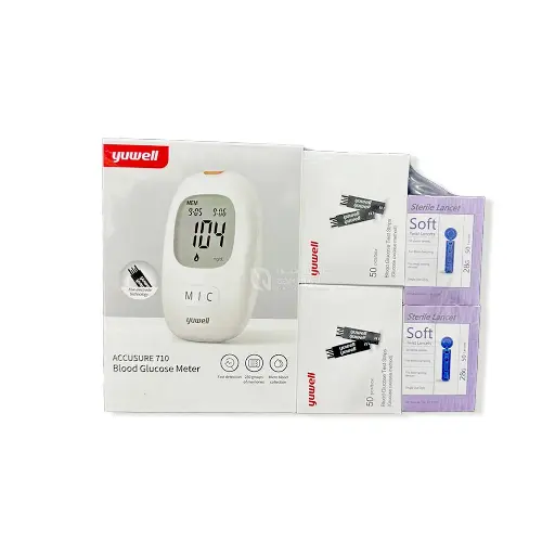 Yuwell Glucometer +50 X 2 Strips+2 Lancet