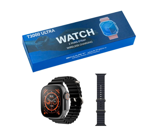 T3000 Ultra Smartwatch with 2 Pairs Strap