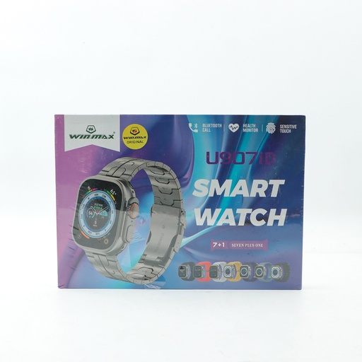 Winmax Ultra Watch with 7 Bands, Touch Screen, Bluetooth Call Tracker, Heart Rate U907iD