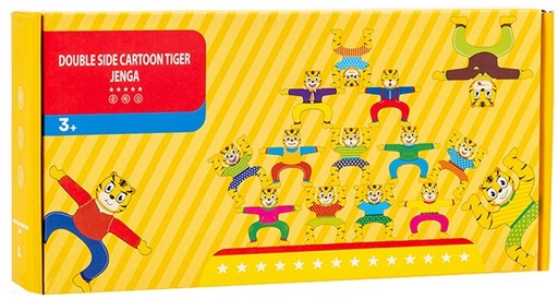 Double Side Cartoon Tiger Jenga – Balancing Game