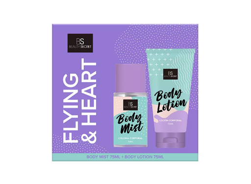 Beauty Secret 75ml + Body Lotion 75ml Flying & Heart Case