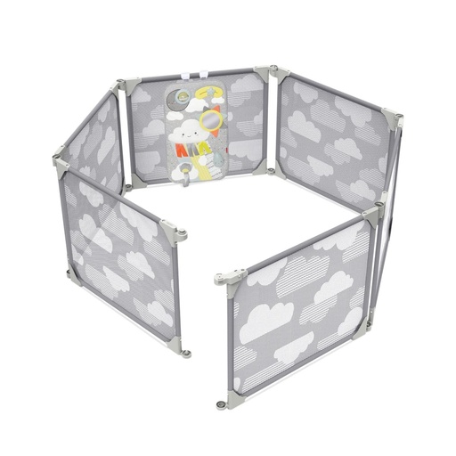 Skip Hop Expandable Baby Gate, Play view Enclosure, Silver Lining Cloud