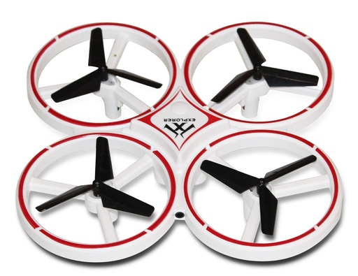 Akshat Hand Induction Altitude Hold Gravity Sensor (White, Red) | Control Type throw to fly, watch control