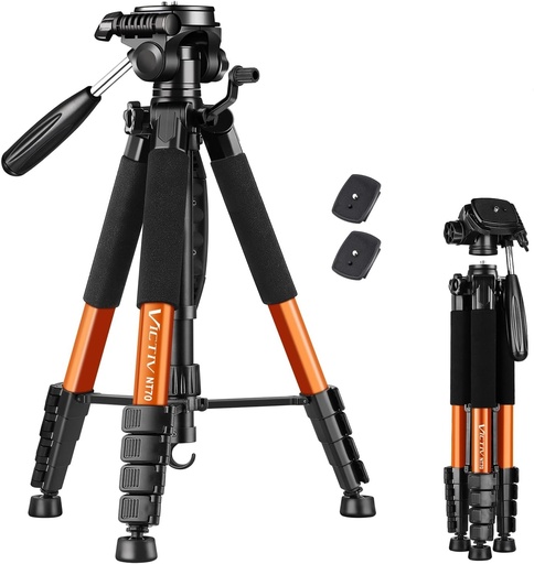 Victiv Tripod 74-Camera-Tripod for Cell Phone, Aluminum Professional Heavy Duty Camera Tripod Stand