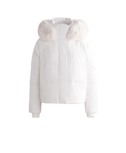 Lightweight 100% down water-repellent jacket ** Color :  White  Size : S **