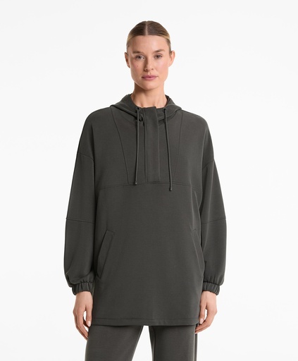 oysho Oversize sweatshirt with soft-touch modal and zip SIZE:M