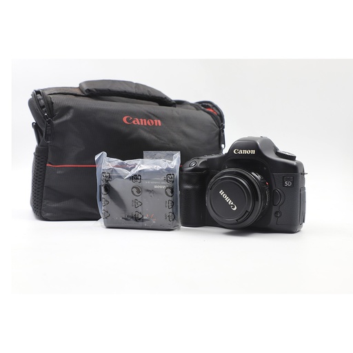 Canon Eos 5D  DS126091, + Lens  Canon 50 mm+ Pouch And Charger ** Doesn’t Include Battery**