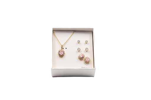 Pink Gold Pendant Set