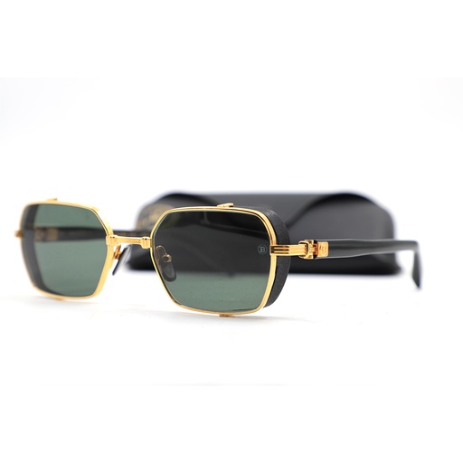Balmain Brigade III BPS-117A-52 Gold Black Cat 3 Made In Japan Lens Width:52, Bridge:21 140