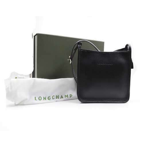 LongChamp Le Foulonné Crossbody Bag Black Leather