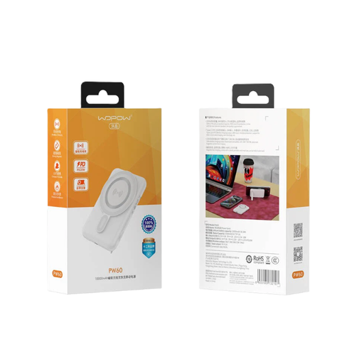 WOPOW PW60 10000mah Magnetic Wireless Fast Charging Power Bank