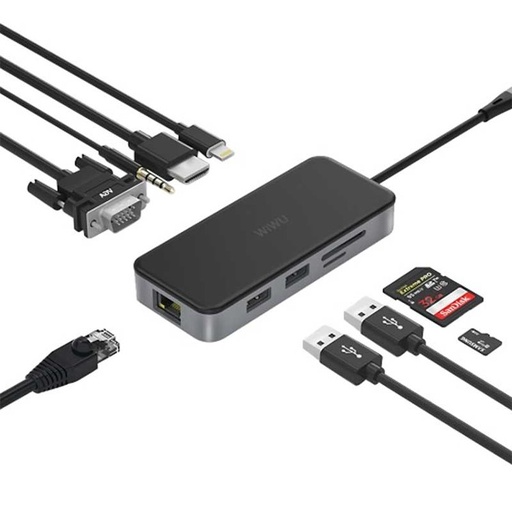 Wiwu Alpha Lightning To 9 in 1 HUB A921HRT