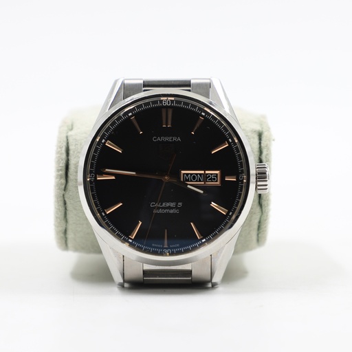 Carrera Day-Date Calibre 5 Automatic Swiss Made, WAR201C-1, 100 Meter, Strap Size ** Small ~ Mid