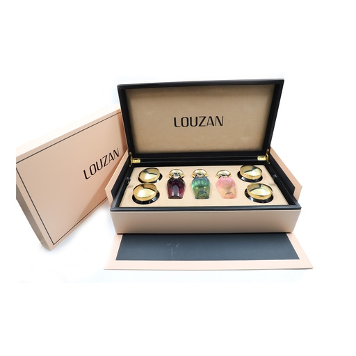 louzan Gold Mix Collection Perfume +  Incense  Set 7 Pieces