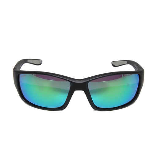 Maui Jim Local Kine MJ 810-27M Wrap Black Sunglasses Polarized Blue Lenses 61mm