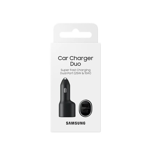 Samsung Car Charger Duo Super Fast Charging Dual Port  25W & 15W