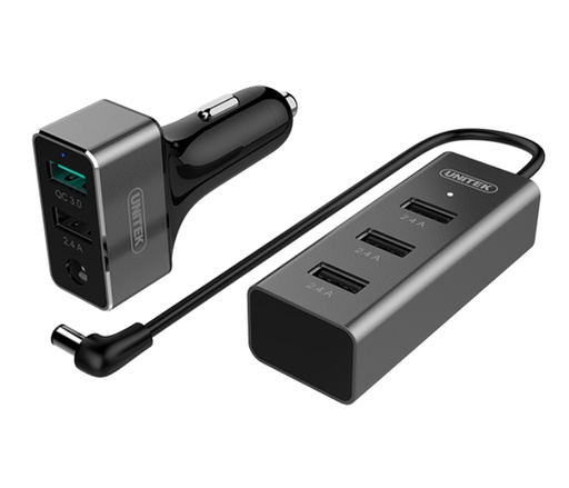 Unitek 60w 5 port USB Smart Car Charger With QC 3.0