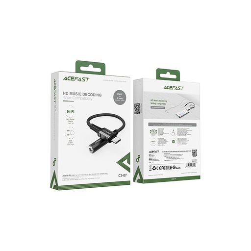 Acefast HD Music Decoding  C1-07 Wide Compatibility USB-C to 3.5 mm adapter cable
