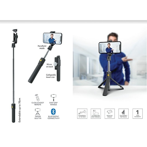 Bauhn Bluetooth Selfie Stick,