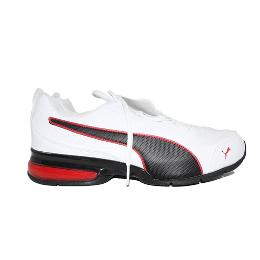 Puma Shoe White With  Black and Red Stripes Size Eur:41