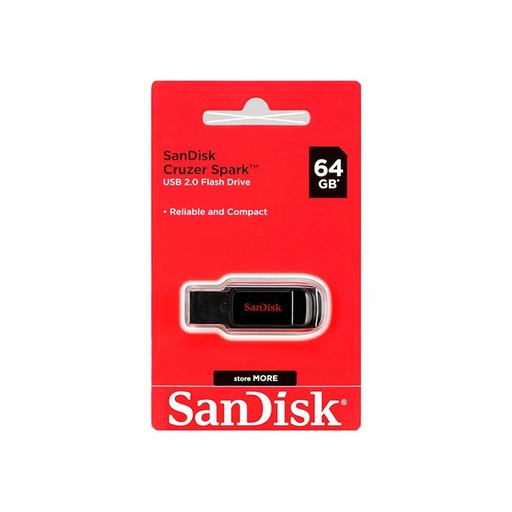 SanDisk Cruzer  Spark 64 Gb, USB 2.0 Flash Drive , Reliable and Compact
