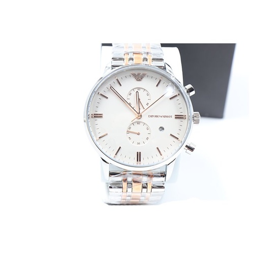 Emporio Armani AR-0399 , Solid Stainless Steel, 50 Meters, UK CA, Japan Movement