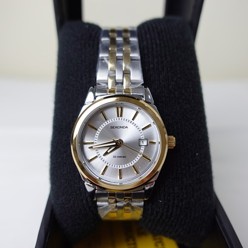 Sekonda Ladies Riley Two Tone Stainless Steel Bracelet with Silver Dial Watch