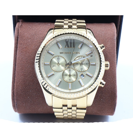 Michael Kors MK-8281 All Stainless Steel God Toned 10 ATM