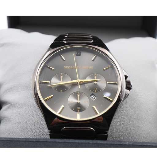 Geoffrey Beene GBC0014GU , Stainless Steel , Movt Battery Black Diamond