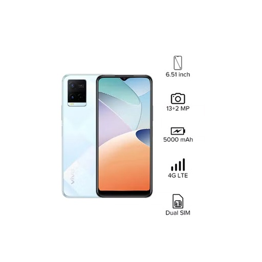 Vivo Y21 64 GB 4 GB , 5000 mAh Battery + 18w Fast Charge , Diamond Glow