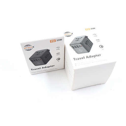 STech Travel Adapter PD 35 W, Can be Used For 150+ Countries, Support all digital