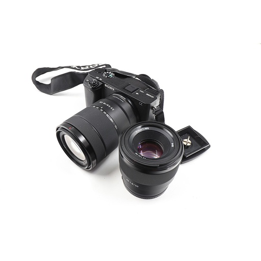 Sony Alpha 6400 4K Camera +Sony Optical Steady Shot 3.5-5.6/18-135 Lens + Sony Fe 1.8/50 Lens + A Clean LowPro Bag