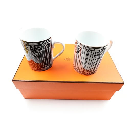 Hermes Paris H Deco  2 Mugs Set