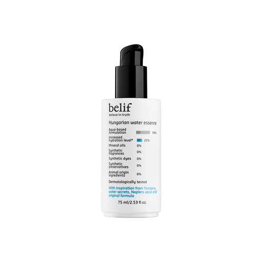 Napiers Belif Hungarian Water Essence,Light -Weight Hydrating Serum 75 ml Aqua-Based Formulation , Increased Hydration Level