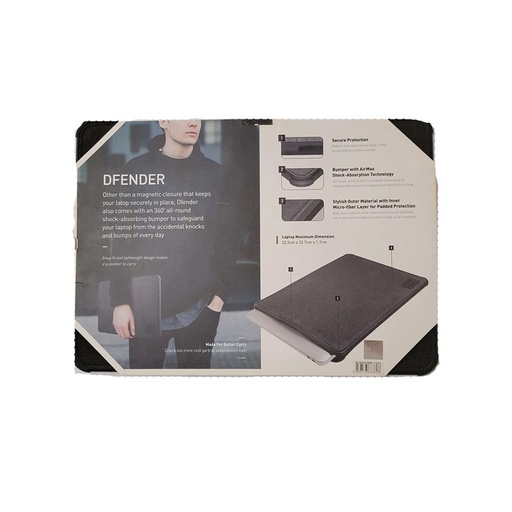 Uniq Defender Magnetic Snap Closure Airmax Shocksorp Bumper    15'' 16 '' Fitter For Macbook Pro, Light Gray