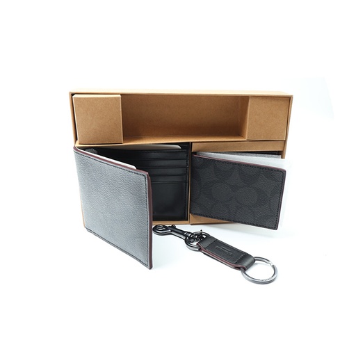 Coach New York - 3 IN 1 Shadow Gift Box/Black/Black/OXBLOOD