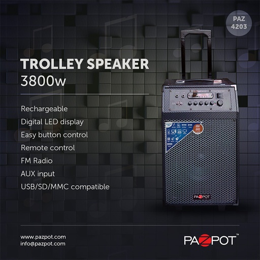 Pazpot Paz-4203 Karaoke, Digital LED Display