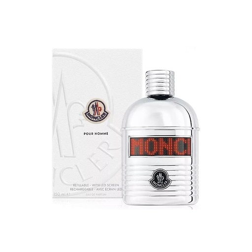 Moncler Eau De Parfum 150 ml 5 fl.oz Pour Homme Refillable - With Led Screen