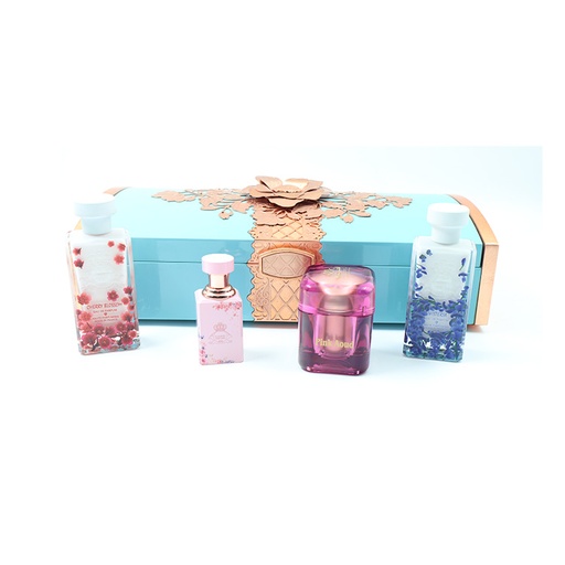 Aljazeera Perfumes Set , Cherry Blossom Eau De Parfum 60 ml + Wisteria Eau De Parfum 60 ml + Al Jazeera Perfumes + Pink Aoud