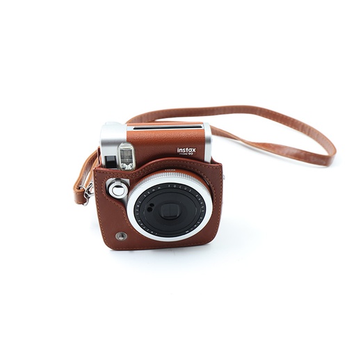 FyjiFilm Instax Mini 90 Instant Film Camera + Brown Case