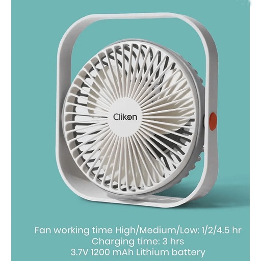 Clikon Rechargeable Fan CK 2037