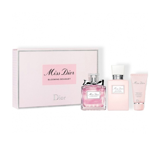 Miss Dior Blooming Bouquet Eau De Toilette Caporisateur  50 ml 1.7 fl.oz, Moisturizing Body Nilk 75 ml 2.5 fl.oz,  Nourishing Rose Hand Creme 20 ml 0.67 Fl.oz